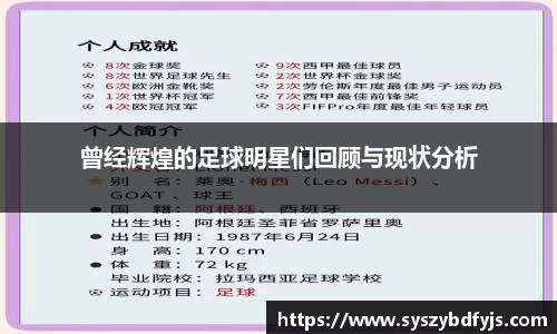 曾经辉煌的足球明星们回顾与现状分析